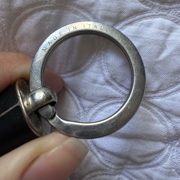 Bottega Veneta Black Leather Key Ring - Picture 7 of 7